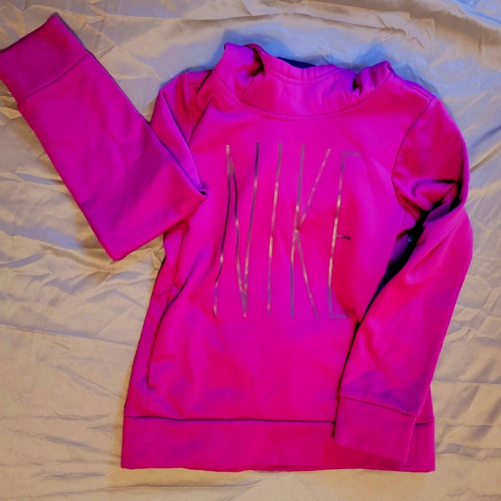 Nike Kids-Girls Hooded Athletic Sweatshirt Size S Purple